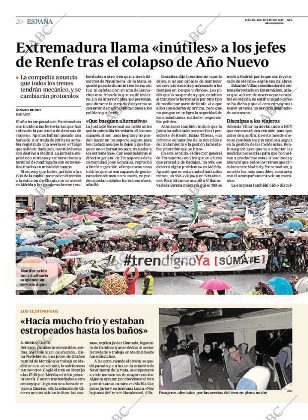 ABC MADRID 03-01-2019 página 20
