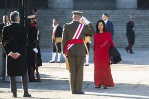 Pascua militar en el palacio real con S.S.M.M. los Reyes don Felipe y doña...