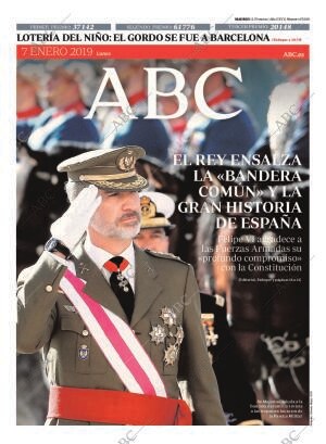 ABC MADRID 07-01-2019 página 1