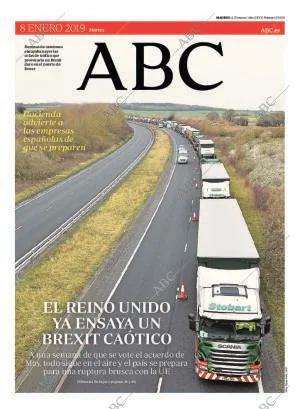 ABC MADRID 08-01-2019 página 1