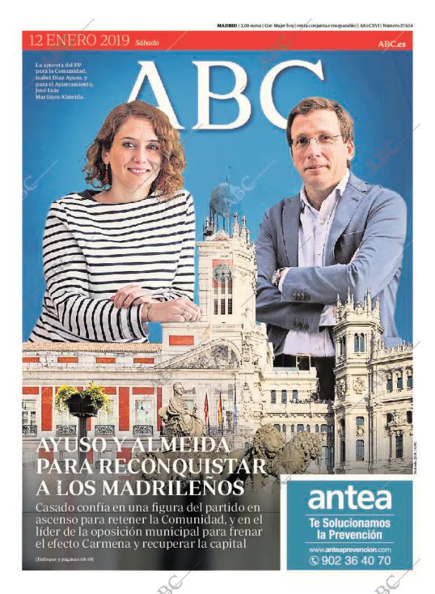 ABC MADRID 12-01-2019 página 1