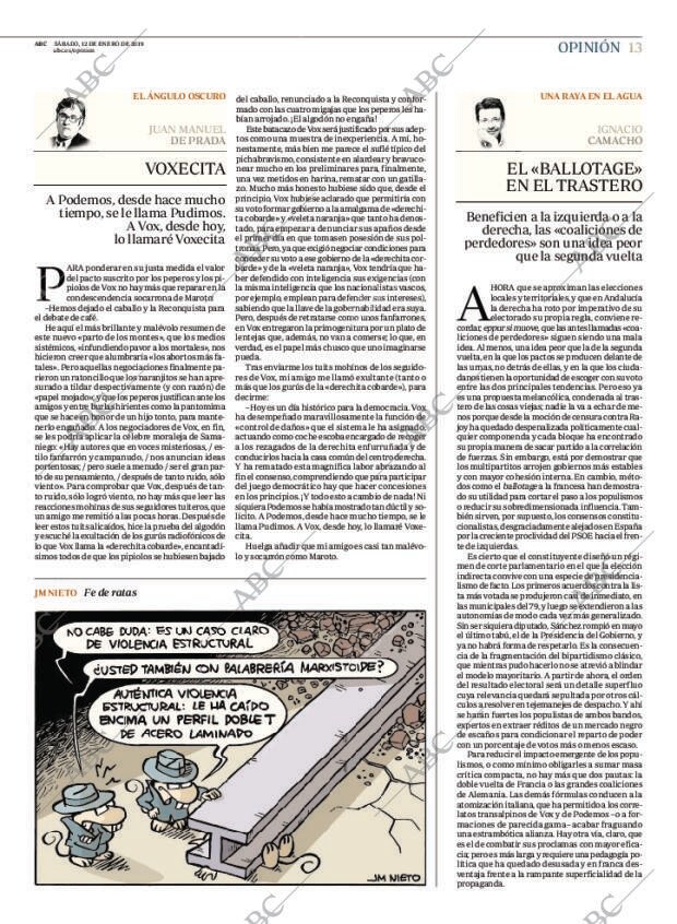 ABC MADRID 12-01-2019 página 13