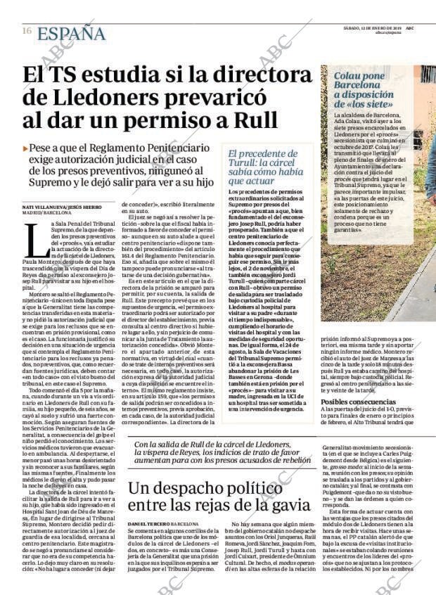 ABC MADRID 12-01-2019 página 16