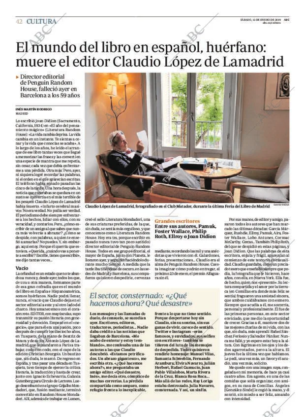 ABC MADRID 12-01-2019 página 42