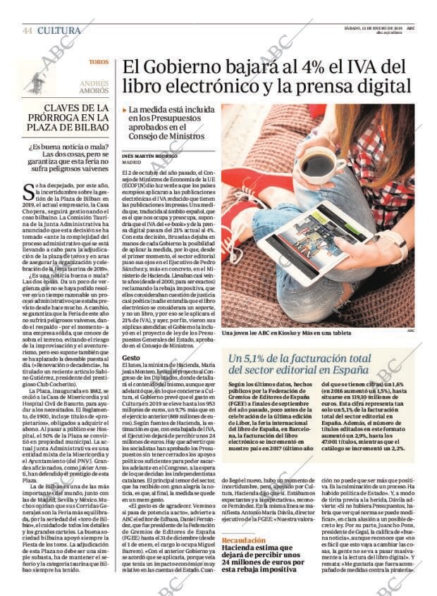 ABC MADRID 12-01-2019 página 44