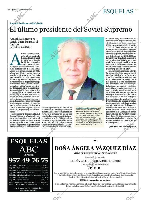 ABC CORDOBA 13-01-2019 página 77
