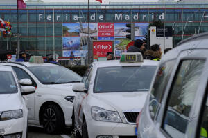 Huelga de Taxis. Protestas de Taxistas en Ifema