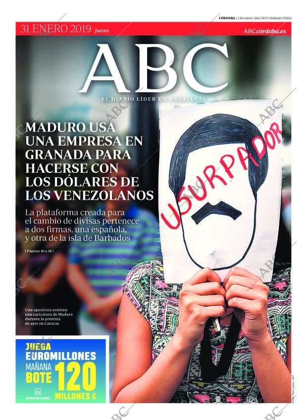 ABC CORDOBA 31-01-2019 página 1
