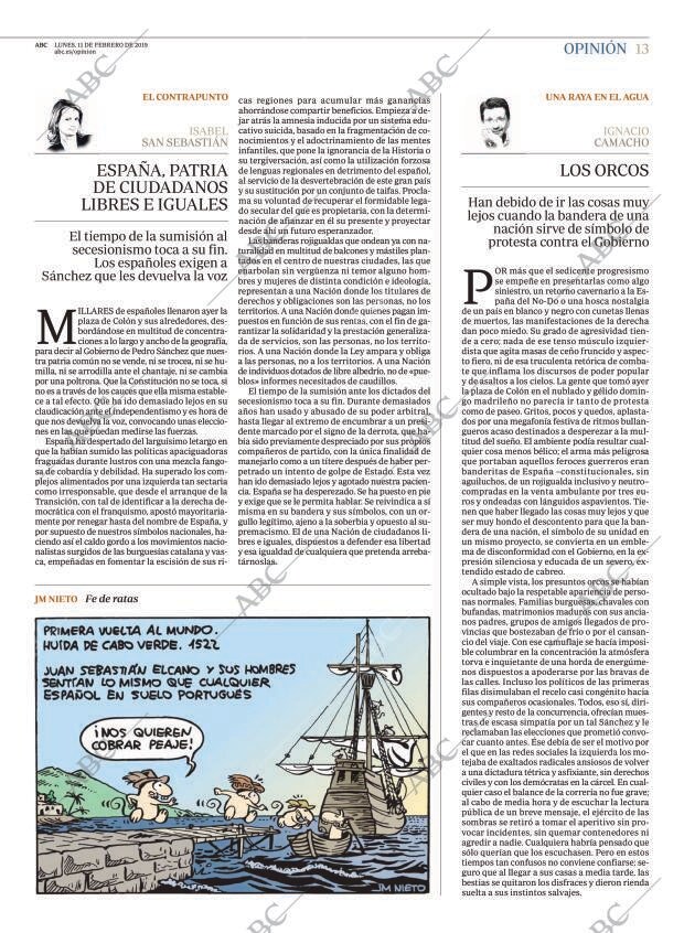 ABC MADRID 11-02-2019 página 13
