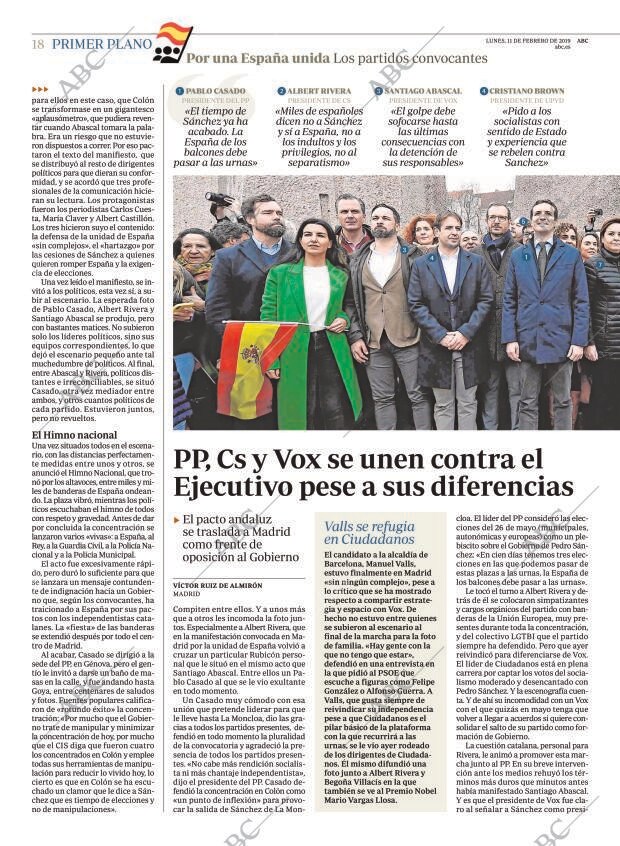ABC MADRID 11-02-2019 página 18