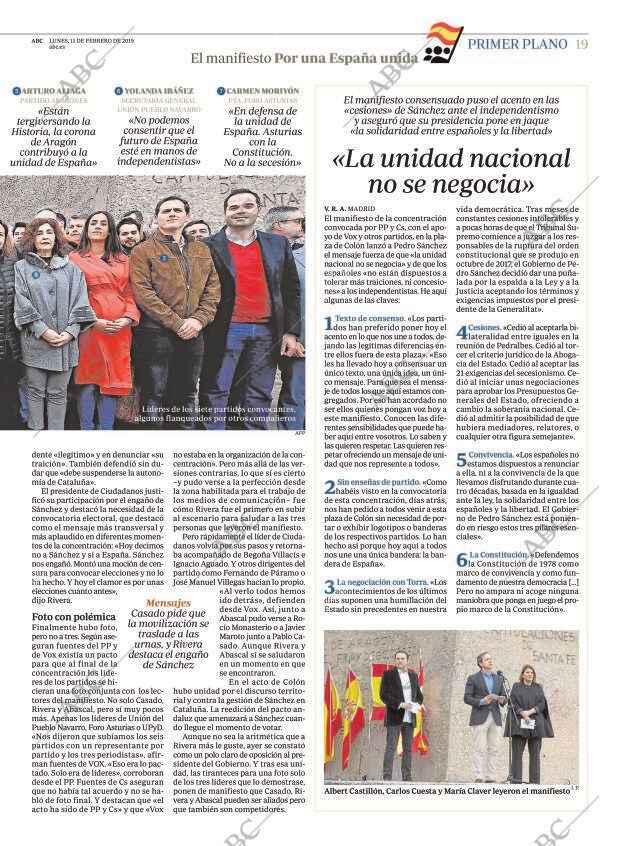 ABC MADRID 11-02-2019 página 19