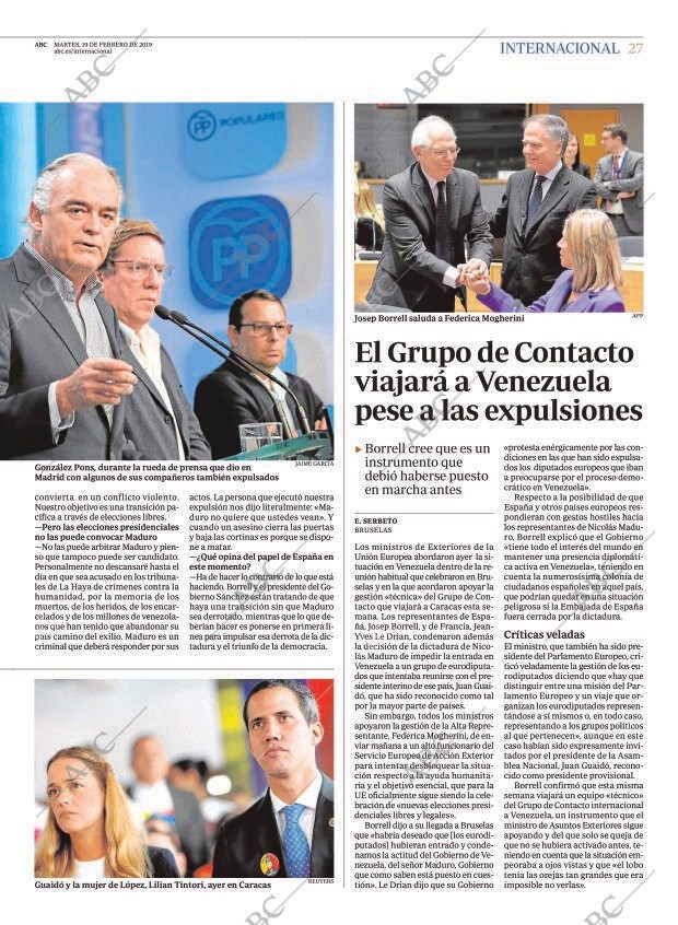 ABC MADRID 19-02-2019 página 27