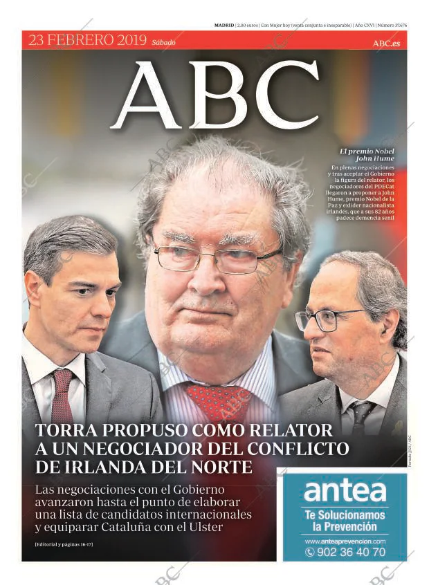 ABC MADRID 23-02-2019 página 1