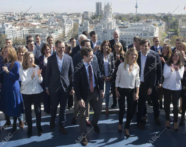 El presidente del Partido Popular, Pablo Casado, presenta a sus candidatos al...