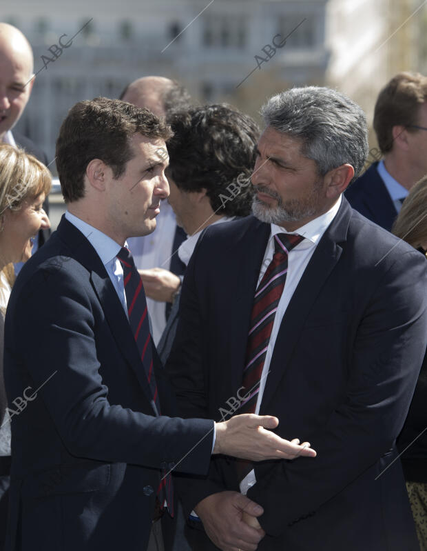 El presidente del Partido Popular, Pablo Casado, presenta a sus candidatos al...