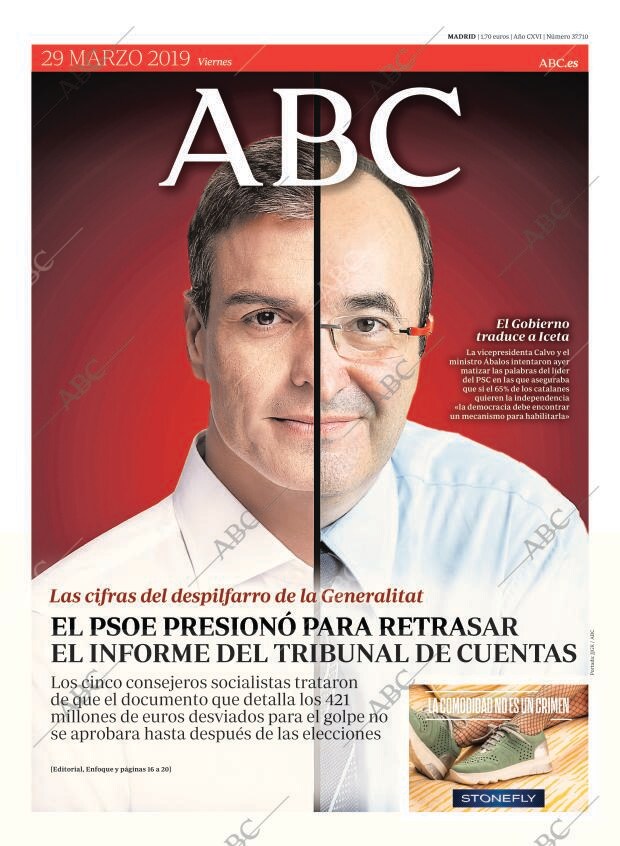 ABC MADRID 29-03-2019 página 1