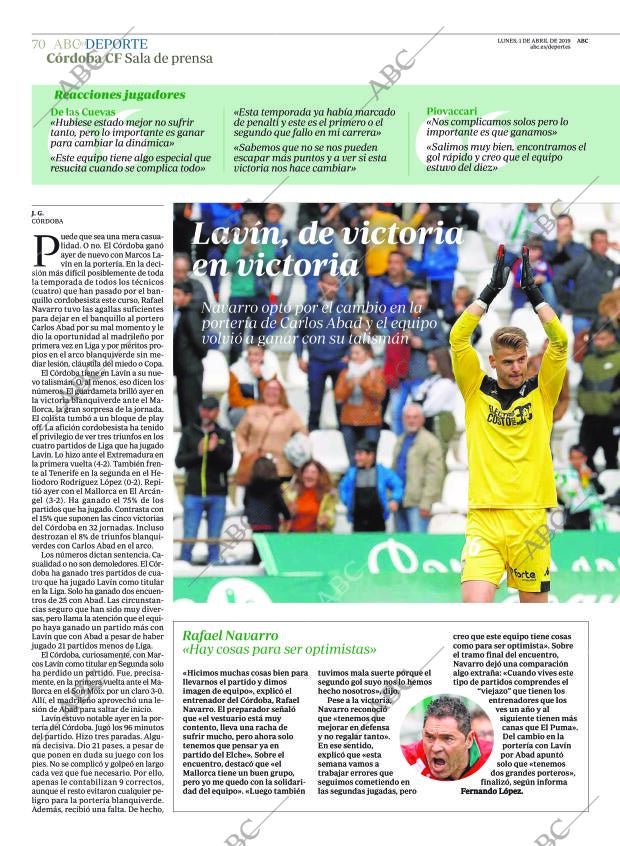 ABC CORDOBA 01-04-2019 página 70