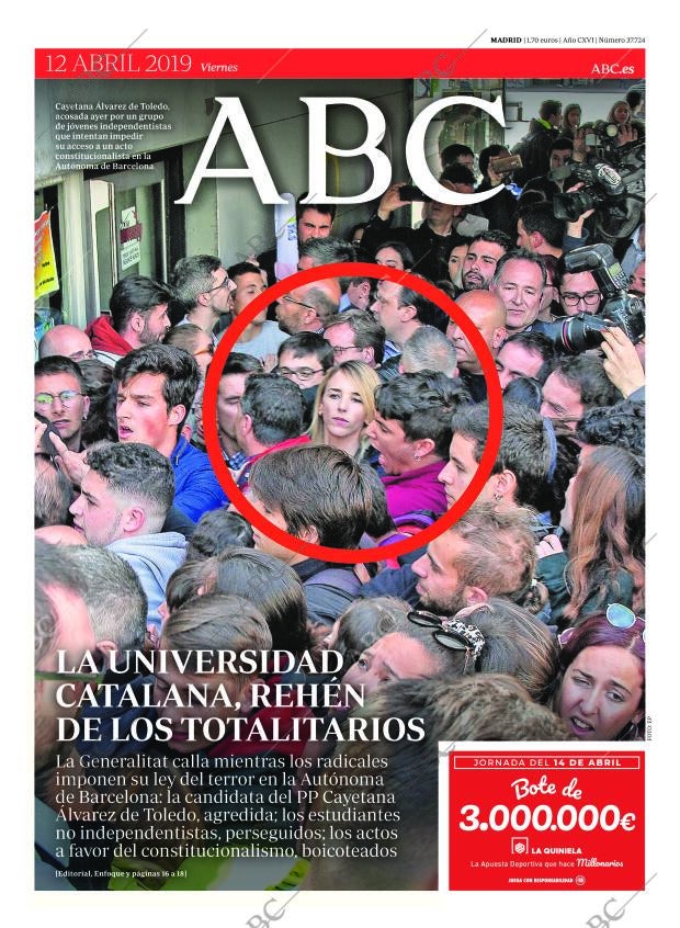 ABC MADRID 12-04-2019 página 1