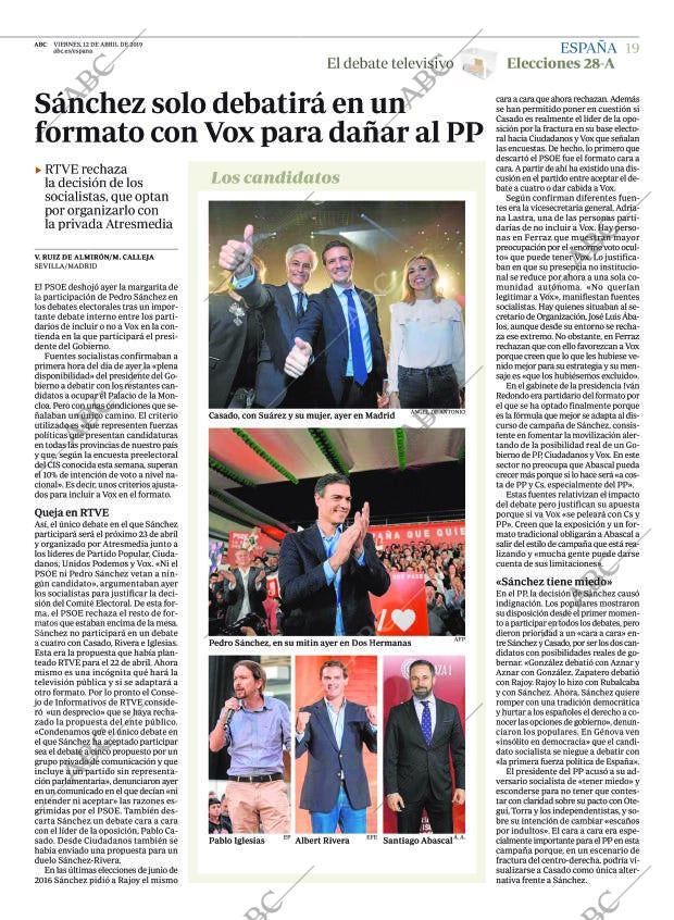 ABC MADRID 12-04-2019 página 19