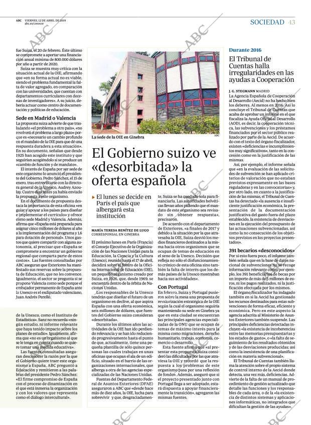 ABC MADRID 12-04-2019 página 43