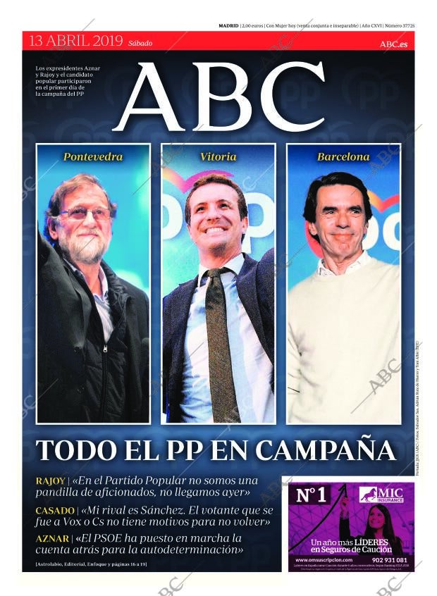 ABC MADRID 13-04-2019 página 1
