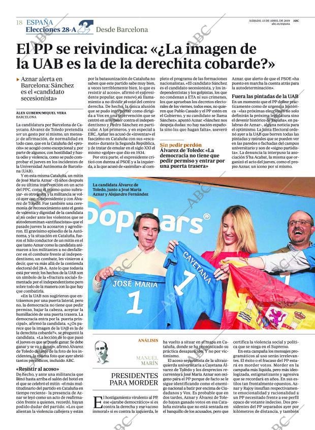 ABC MADRID 13-04-2019 página 18