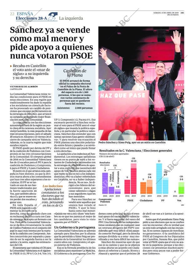 ABC MADRID 13-04-2019 página 22