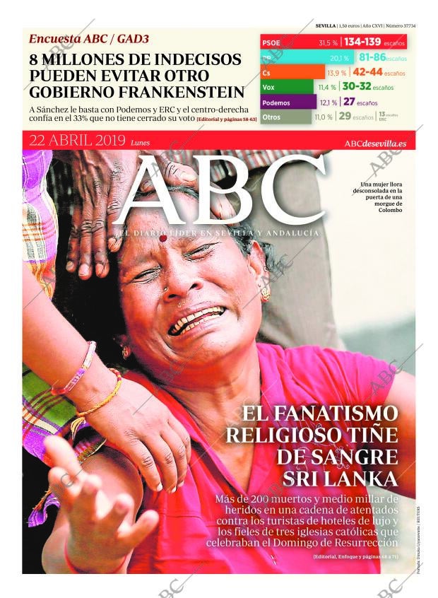 ABC SEVILLA 22-04-2019 página 1