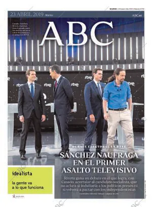 ABC MADRID 23-04-2019 página 1