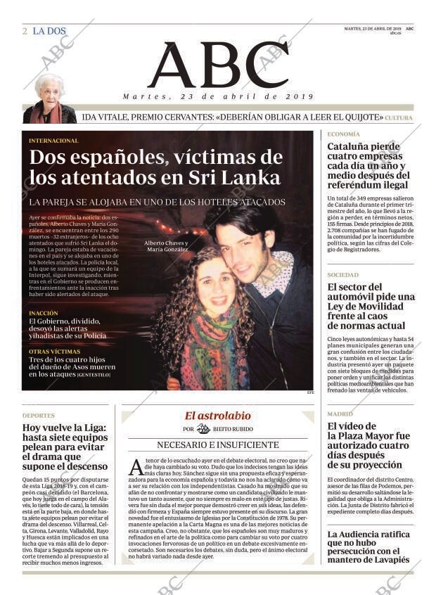 ABC MADRID 23-04-2019 página 2