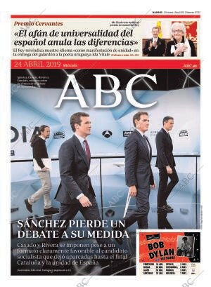 ABC MADRID 24-04-2019 página 1