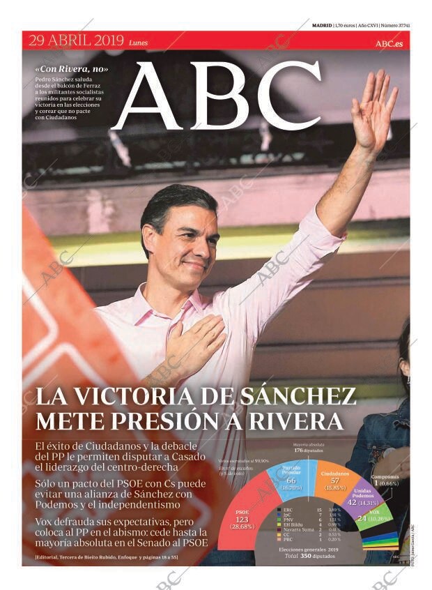ABC MADRID 29-04-2019 página 1