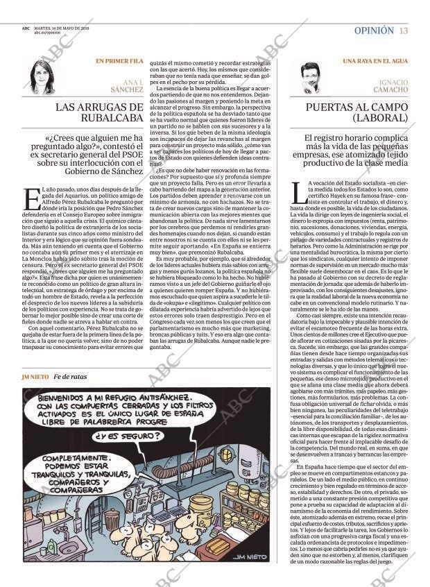 ABC MADRID 14-05-2019 página 13