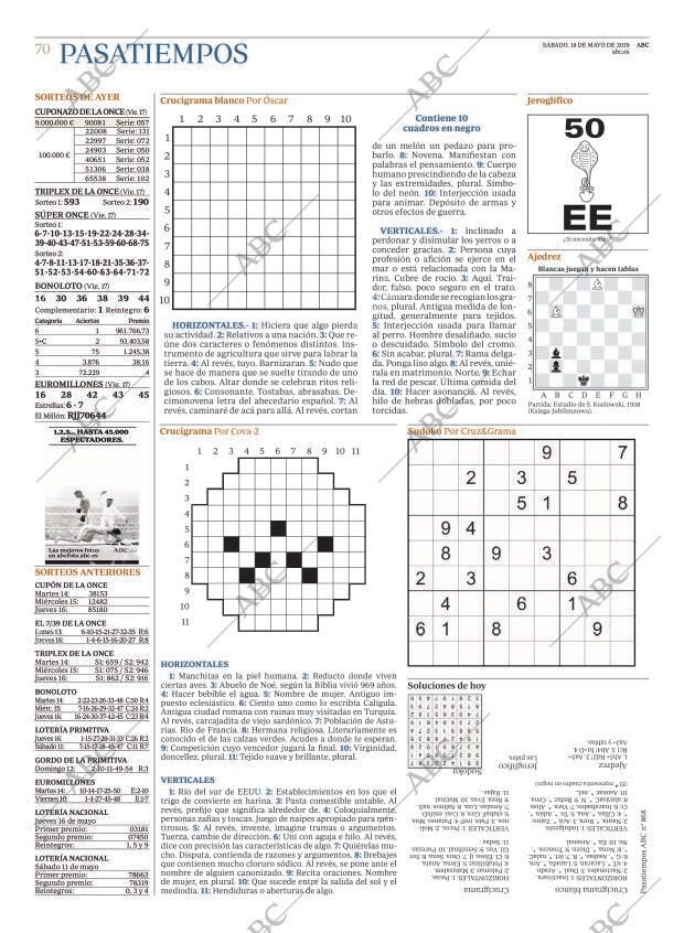 ABC MADRID 18-05-2019 página 70