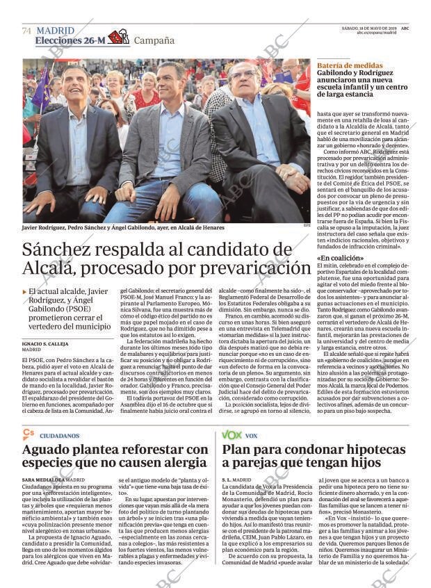 ABC MADRID 18-05-2019 página 74