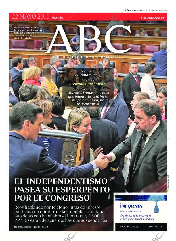ABC CORDOBA 22-05-2019 página 1