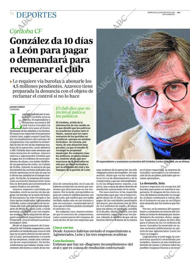 ABC CORDOBA 22-05-2019 página 74