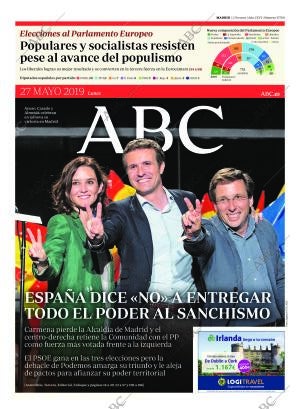 ABC MADRID 27-05-2019 página 1