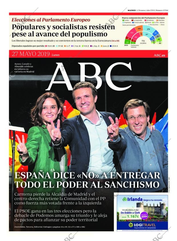 ABC MADRID 27-05-2019 página 1