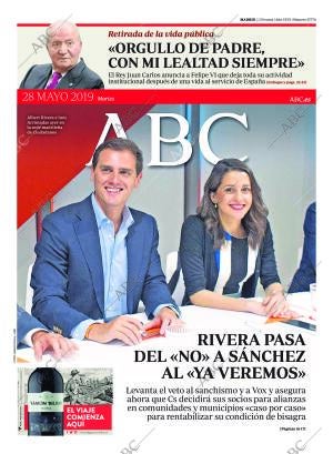 ABC MADRID 28-05-2019 página 1
