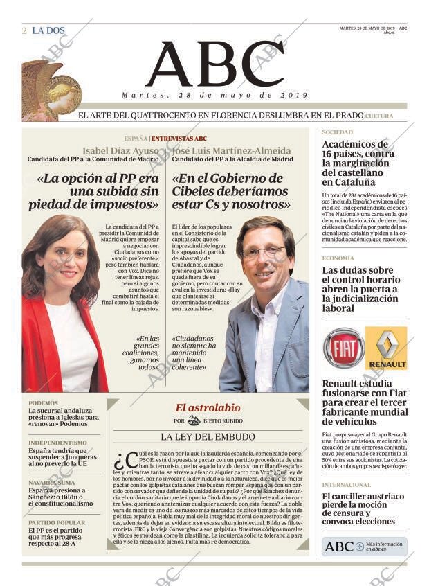 ABC MADRID 28-05-2019 página 2