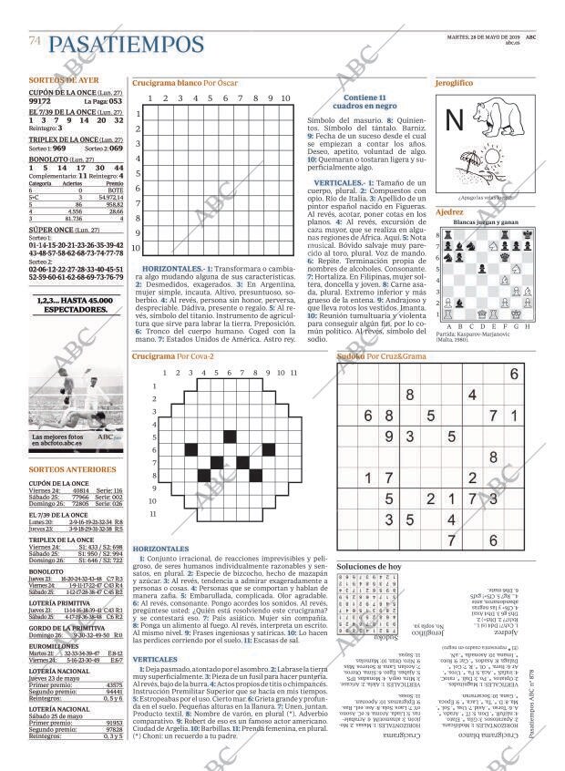 ABC MADRID 28-05-2019 página 74