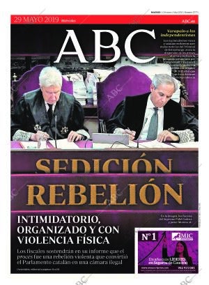ABC MADRID 29-05-2019 página 1