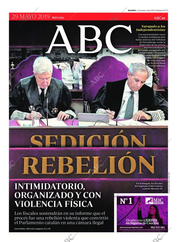 ABC MADRID 29-05-2019 página 1