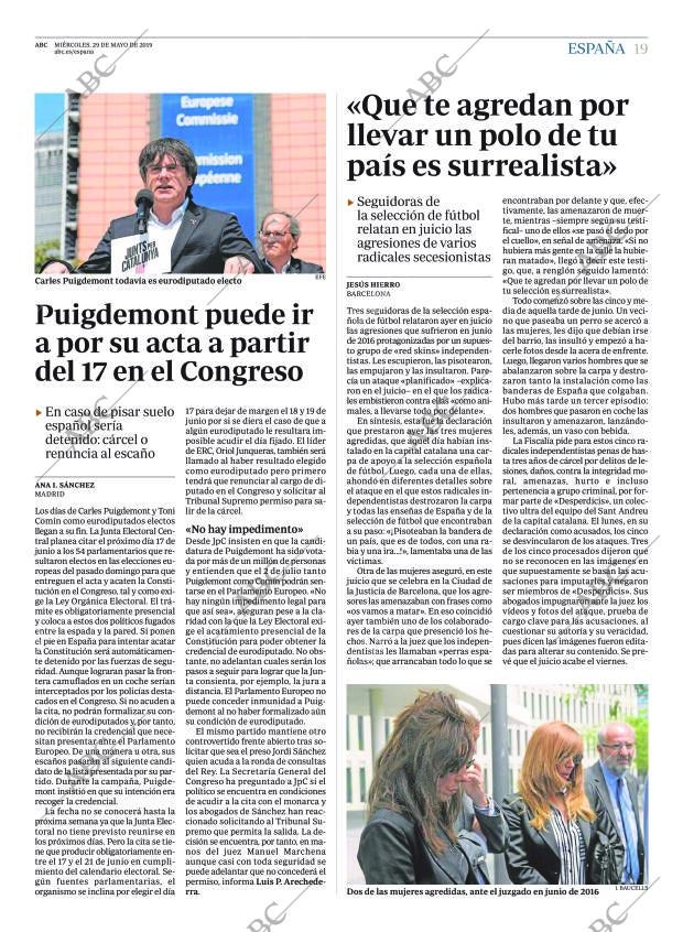 ABC MADRID 29-05-2019 página 19