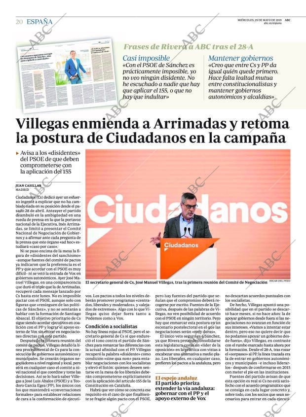 ABC MADRID 29-05-2019 página 20