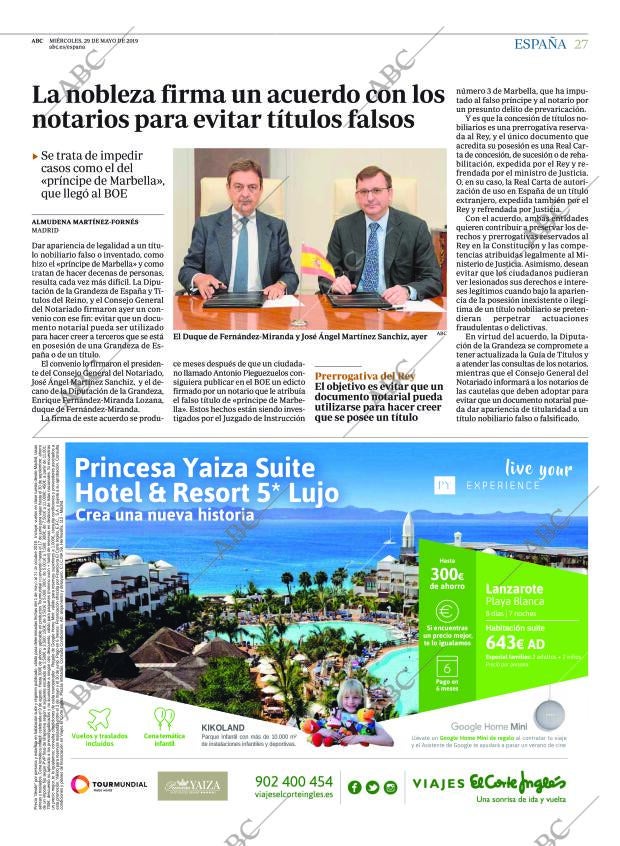 ABC MADRID 29-05-2019 página 27