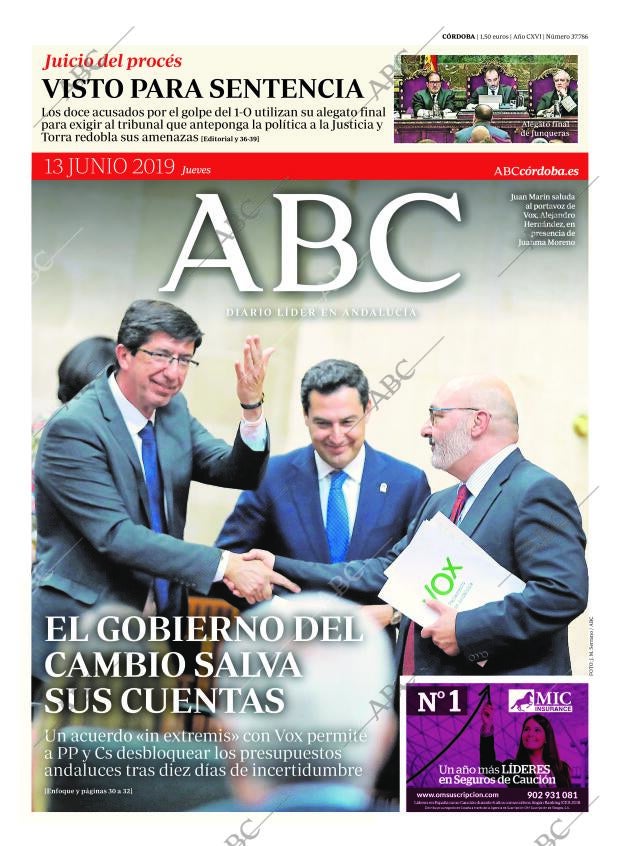 ABC CORDOBA 13-06-2019 página 1