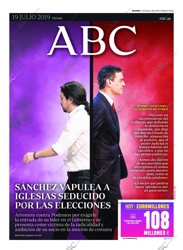 ABC MADRID 19-07-2019 página 1