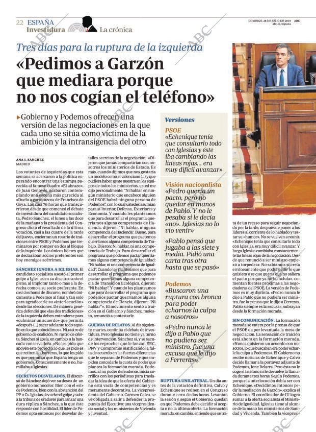 ABC MADRID 28-07-2019 página 22